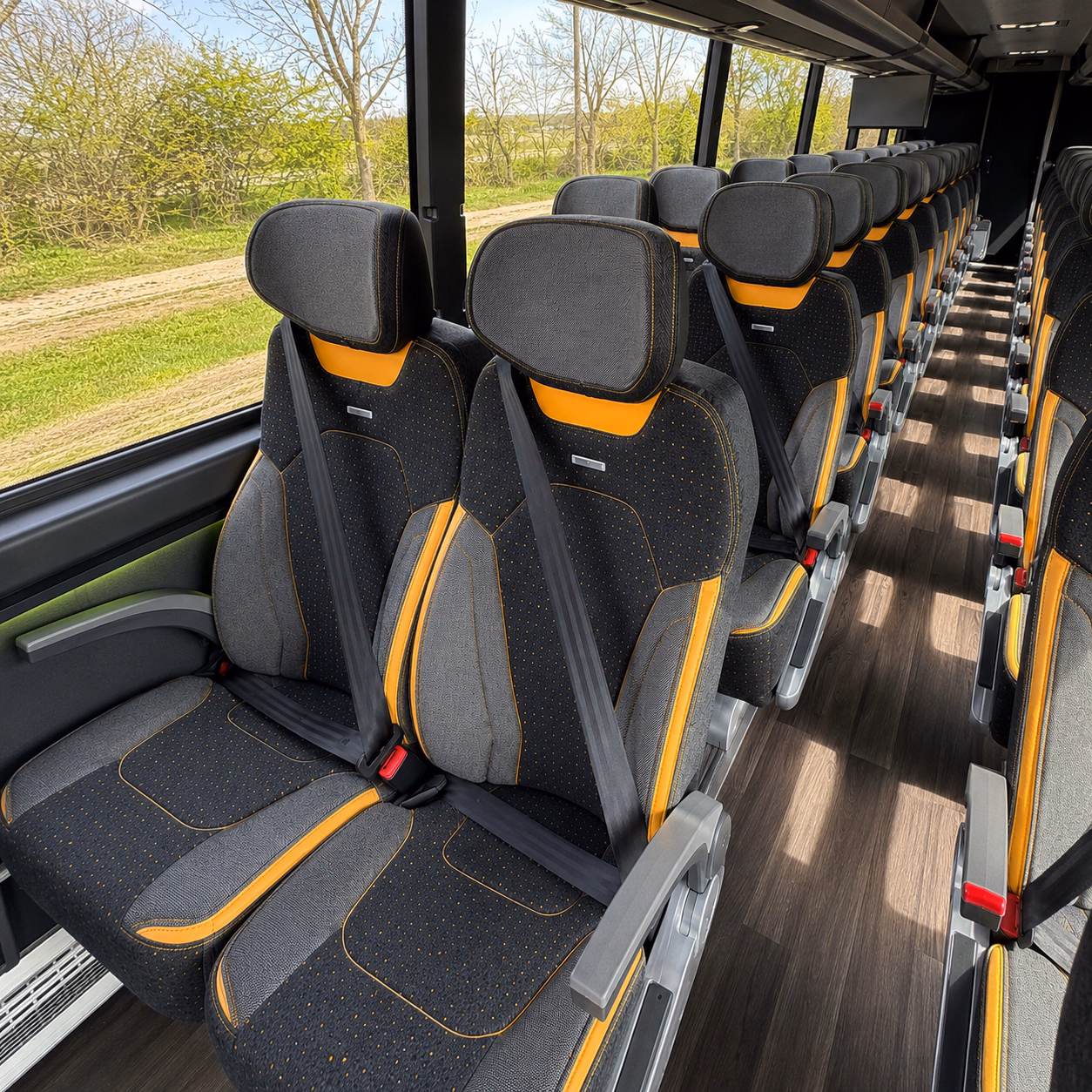 aurora charter bus interior gallery