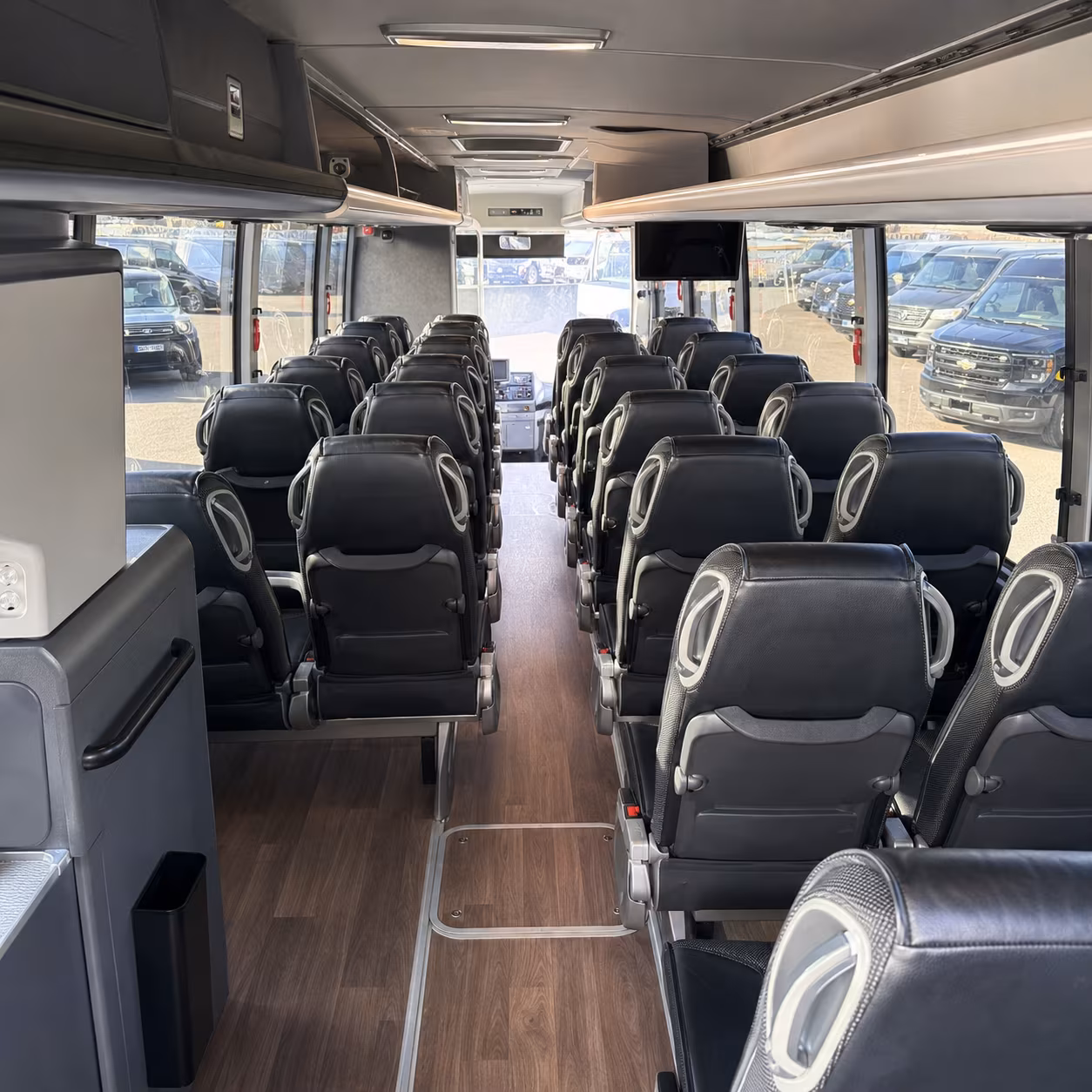 aurora charter bus interior