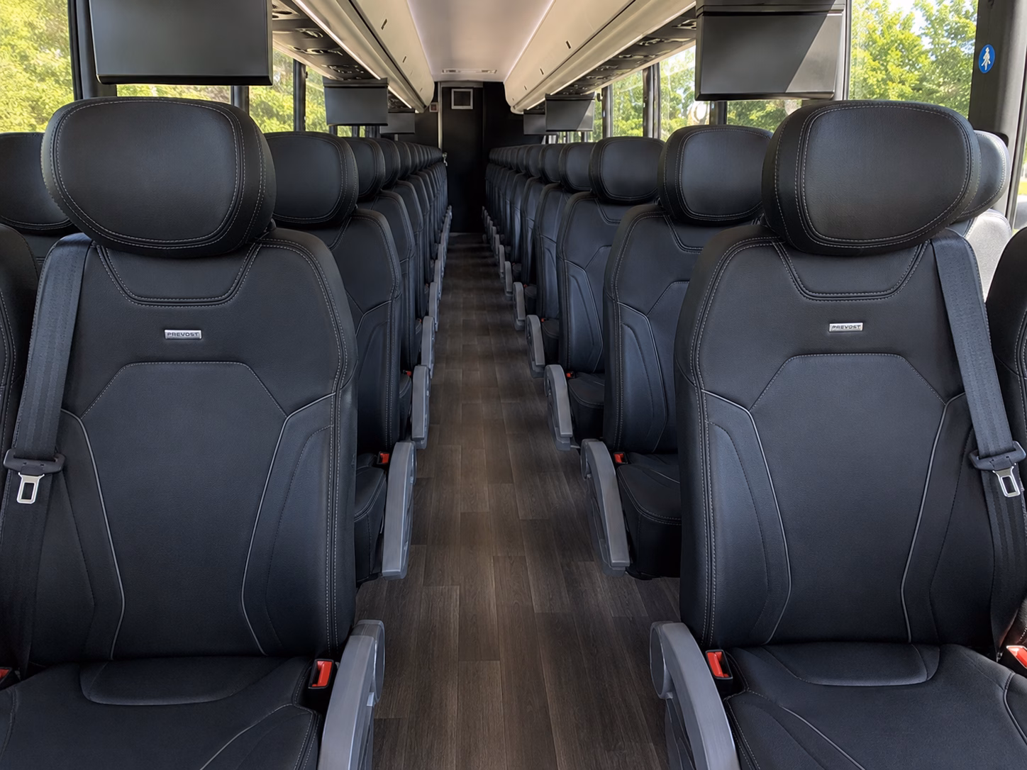 aurora charter bus rental inside